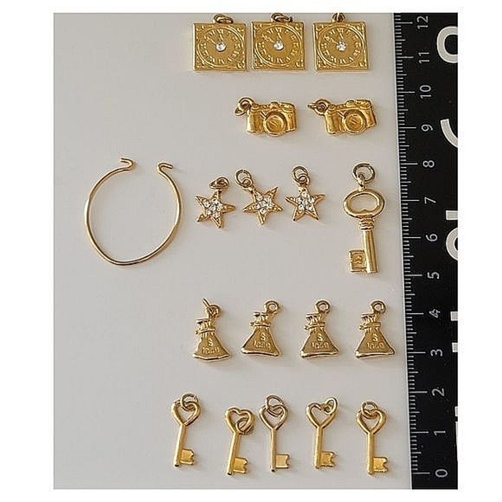 Charms 𝅺Bundle of Gold Tone Charms #0034
